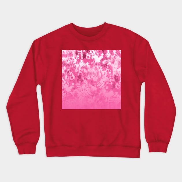 Ombre Hot Pink Tie-Dye Crewneck Sweatshirt by Carolina Díaz